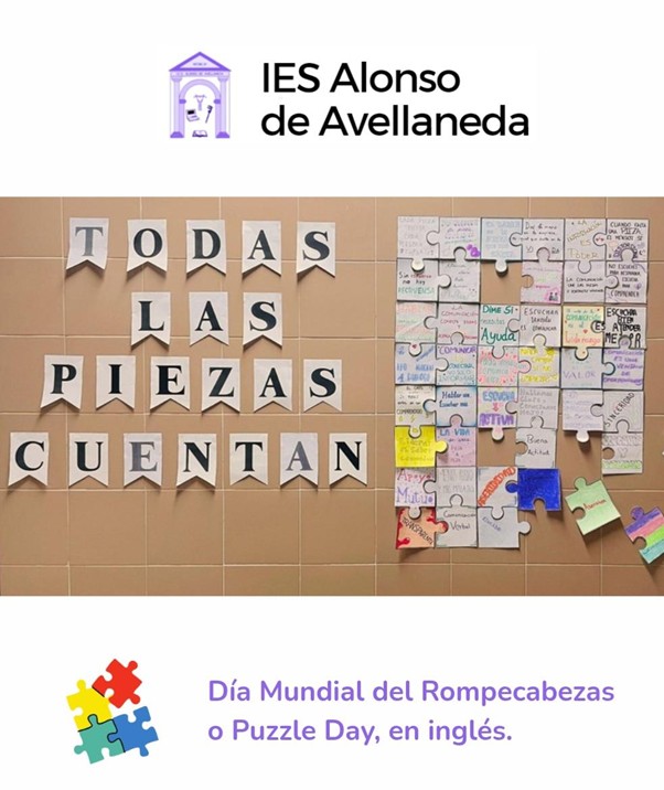 Mural con motivo del día del puzzle